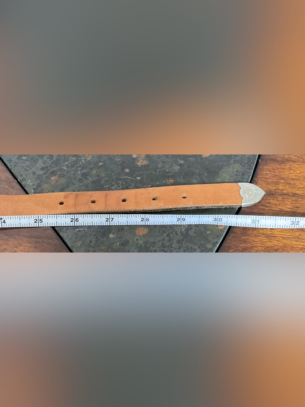 Brown Leather Concho Belt - Picture 9 of 9